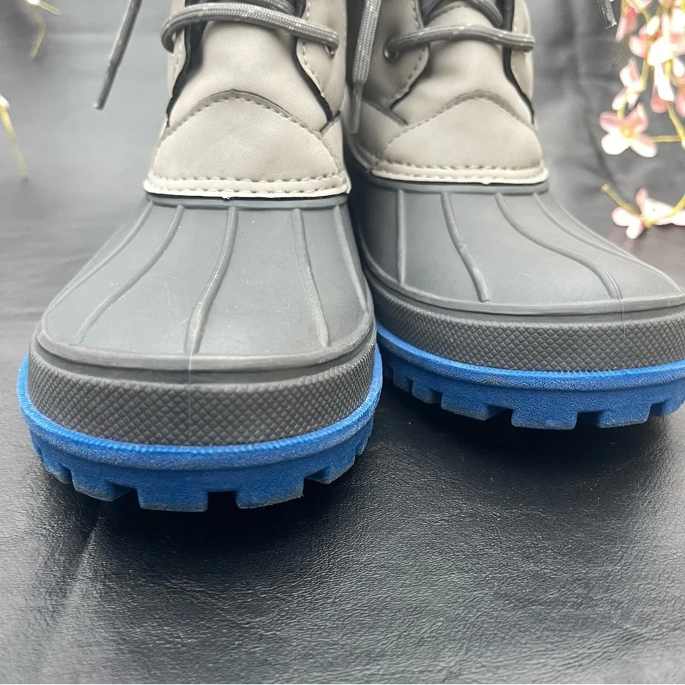 Sperry Top Sider Grey /blue Harbor Water Resistant Boot Big Kid size 5M
